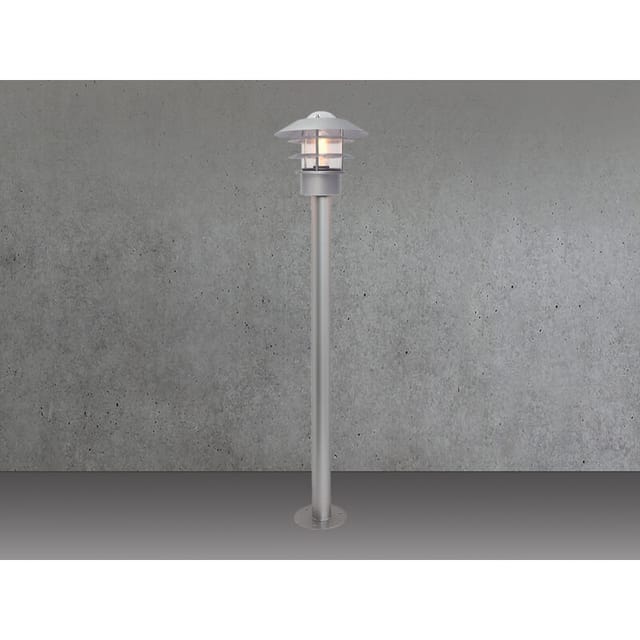 Meinewunschleuchte - Led Wetterfeste Pollerleuchte Aus Edelstahl, Silber Höhe 100cm