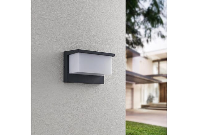 Trio Lighting - Led Außenwandleuchte Nestos In Anthrazit & Weiß, Breite 23cm