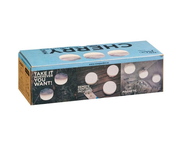 Cherry Mini Pack 3 Led-glühbirne Mit Wiederaufladbarem Akku Und Fernbedienung. 350 Lumen Warmes Licht.