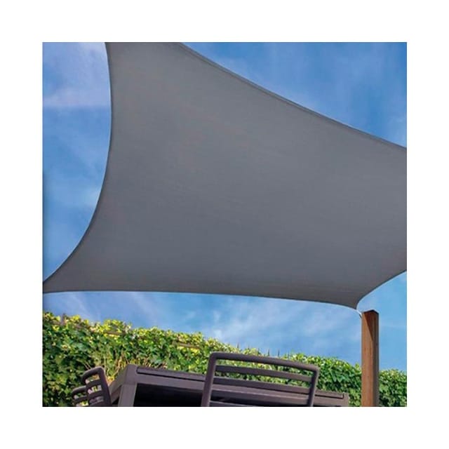 Suinga - Quadratisches Graues Wasserdichtes Polyestersegel 3,6 X 3,6 M, Grau 165 Gr/m2 Uv-gartenmarkise