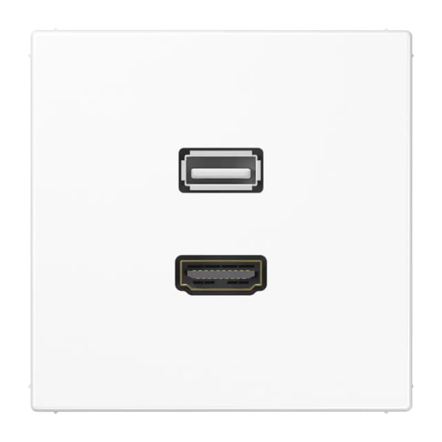 Jung Hdmi / Usb 2.0, Thermoplast, Serie Ls, Alpinweiß Ma Ls 1163 Ww
