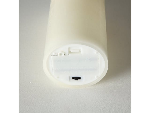 Boltze Led-kerze Bino Ü 7,5 Cm, Höhe 12 Cm, Farbe Cremeweiß, Timer