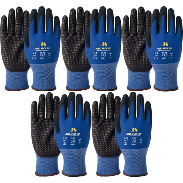 Arbeitshandschuhe Mit Noppen Agil Flex Dt Montagehandschuhe Größe 8, M - 5 Paar - Vasalat