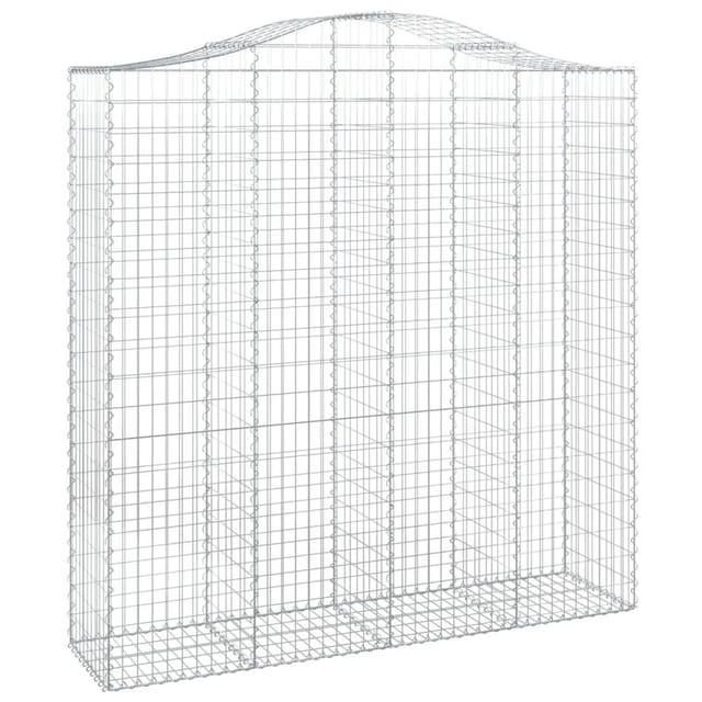 Vidaxl - Gabionen Mit Hochbogen 5 Stk. 200x50x200/220cm Verzinktes Eisen