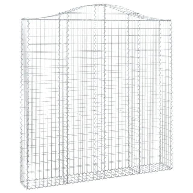 Gabionen Mit Hochbogen 5 Stk. 200x30x200/220cm Verzinktes Eisen Vidaxl