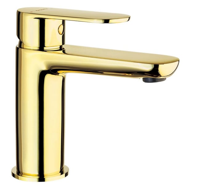 Lomadox - Wasserhahn Waschbeckenarmatur In Gold Alpinia-30, B/h/t Ca. 5/14,5/15,5 Cm