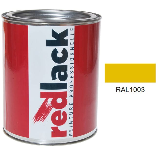 Dose 1l Lack Mehrzweckfarbe – Ral 1003 – Signalgelb – Glanz – Für Verschiedene Oberflächen – Redlack