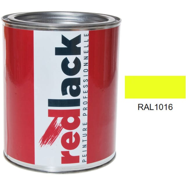 Redlack - Schwefelgelb Lack Ral 1016 Seidenmatt Mehrflächenlack 1l