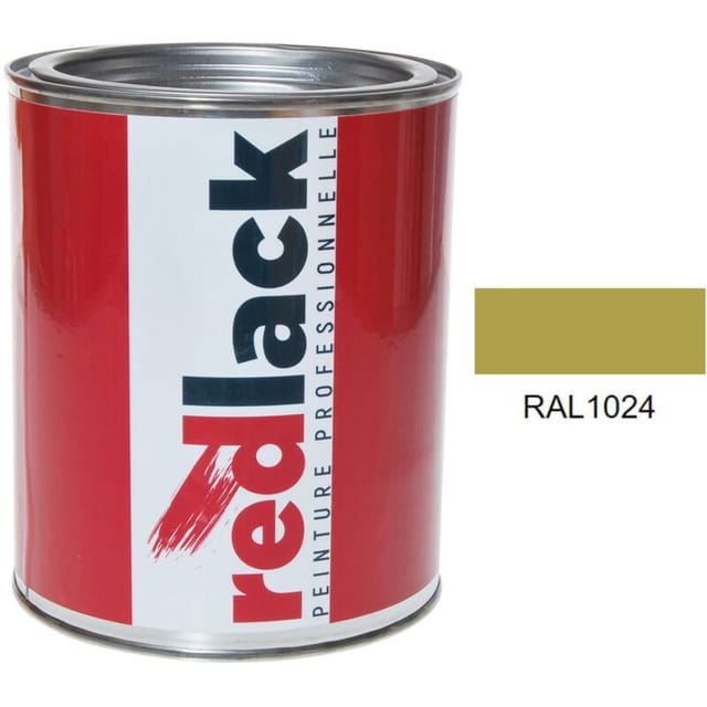 Dose 1l Lack Mehrzweckfarbe – Ral 1024 – Ockergelb – Matt – Für Verschiedene Oberflächen – Redlack