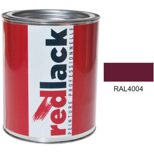 Dose 1l Lack Mehrzweckfarbe – Ral 4004 – Burgunderviolett – Matt – Für Verschiedene Oberflächen – Redlack