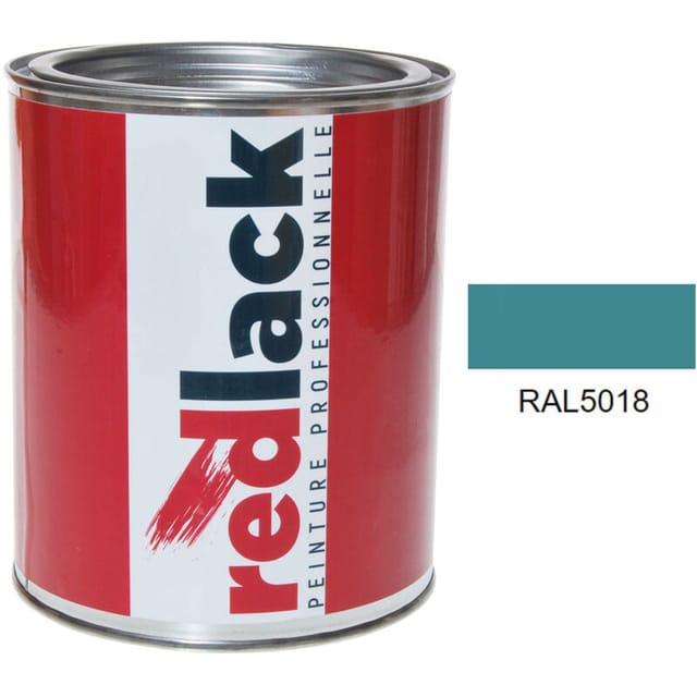 Dose 1l Lack Mehrzweckfarbe – Ral 5018 – Türkisblau – Matt – Für Verschiedene Oberflächen – Redlack