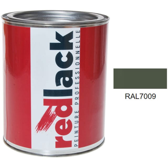 Dose 1l Lack Mehrzweckfarbe – Ral 7009 – Grüngrau – Matt – Für Verschiedene Oberflächen – Redlack