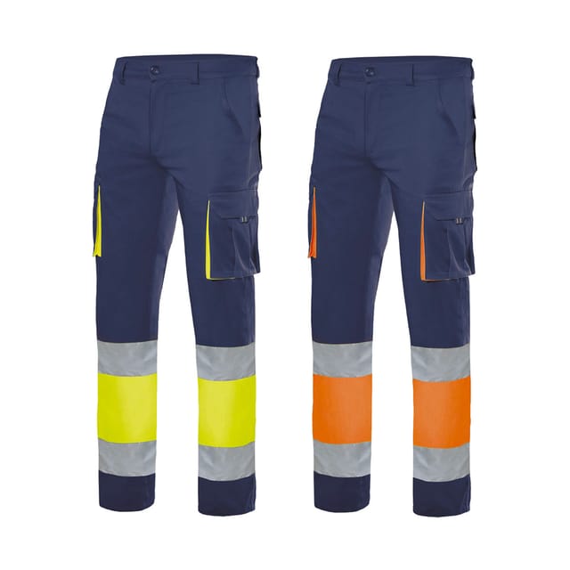 Velilla 303002s Warnschutz Arbeitshose - S - Blau Und Orange