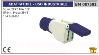 Industrie-zwischenstecker 2-polig+erde 16a Cee (ip44) / Steckdose 2-polig+erde 16a
