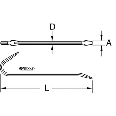 Ks Tools Edelstahl Nageleisen, 600 Mm, Art.nr. 964.3302