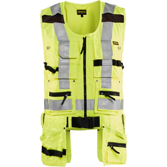 Arbeitsweste Mit Werkzeughalter, Hochsichtbarkeit 3032 – Neon Gelb Xl