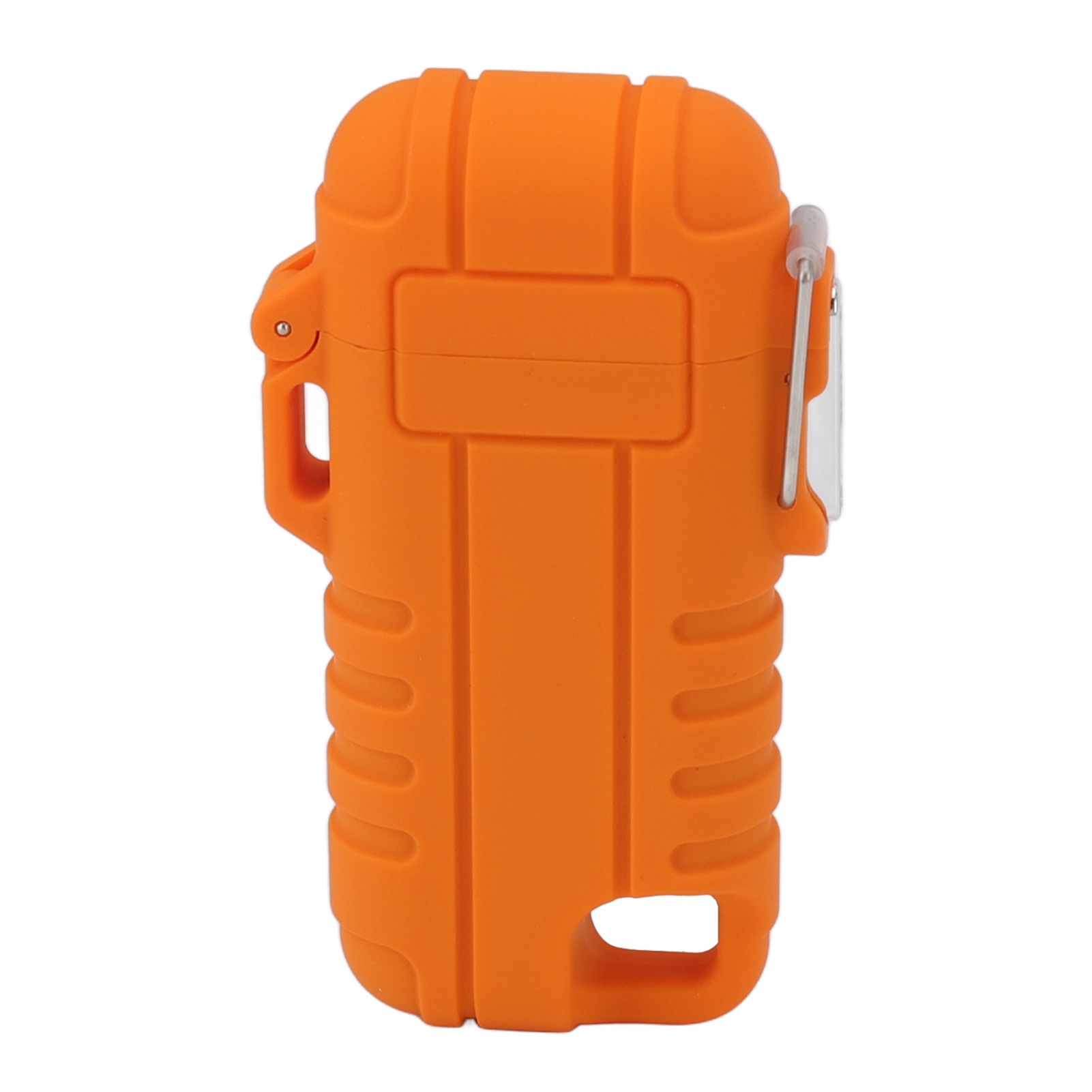 Wasserdichtes, Windfestes, Flammenloses Doppelbogen-usb-feuerzeug Mit Aufhängeöse Für Camping, Orange