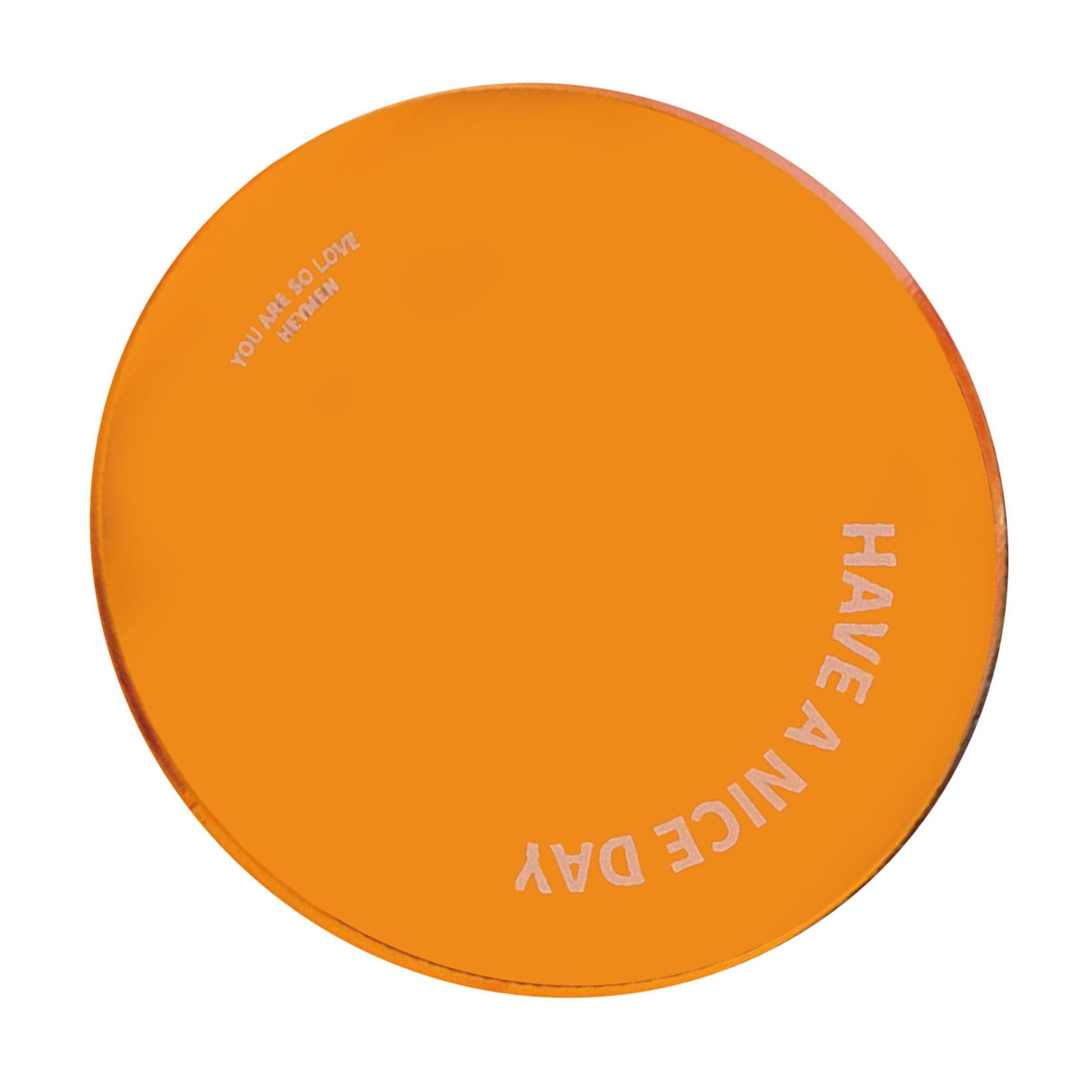 Minimalistischer Acryl-untersetzer, Wärmeisolierend, Dekorativ Orange, Werbeartikel Für Zuhause