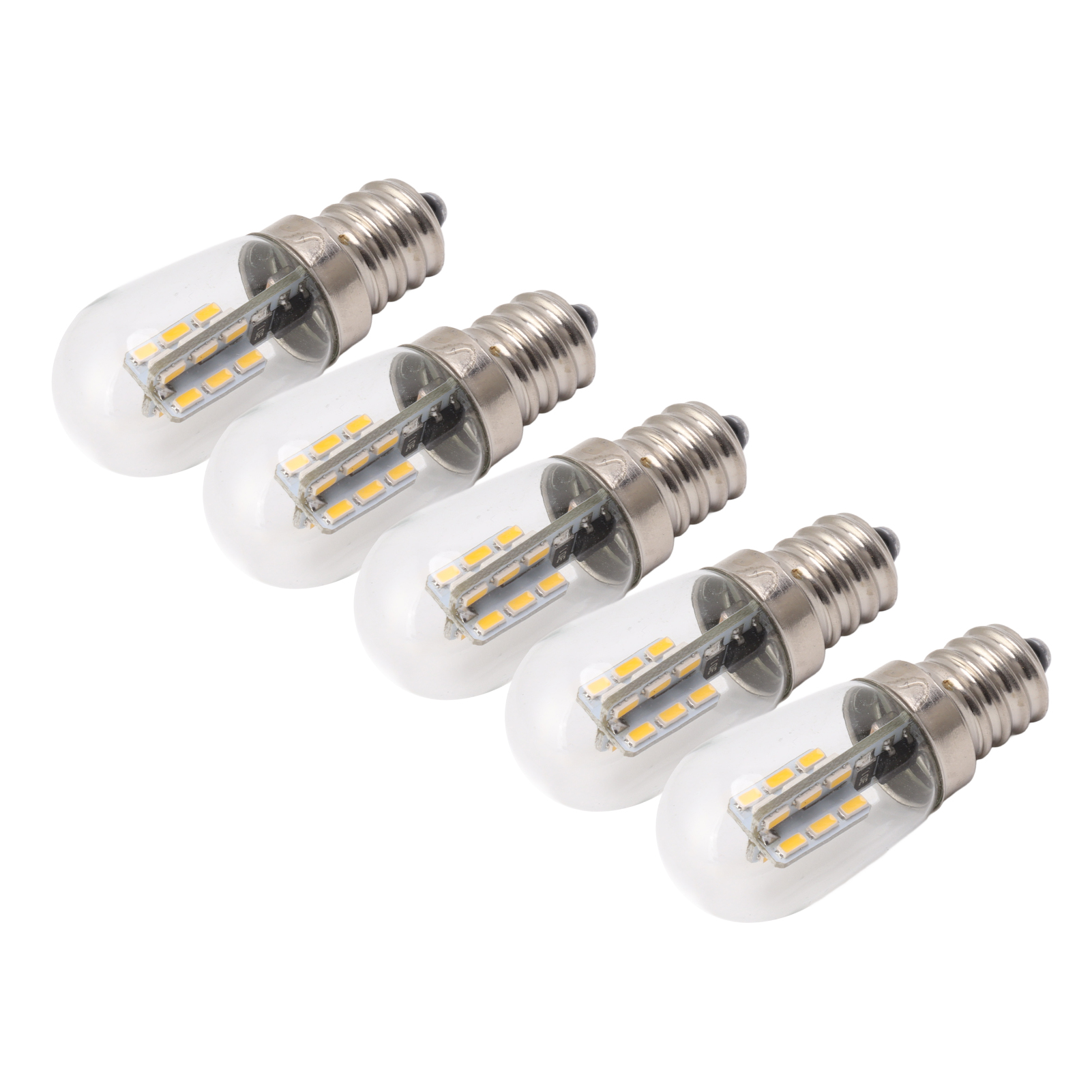 5er-pack E12-led-lampen, 120 V, Hohe Helligkeit, 24 Leds, Warmweißes Licht Für Kühlschrank