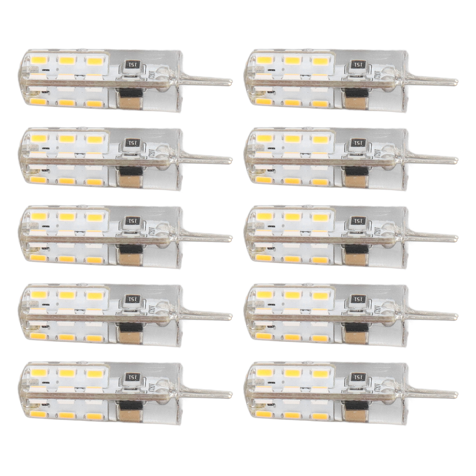 10er-pack G4-led-lampen Mit Zweistiftsockel, Warmweißes Silikon (3000 K), 1,5 W, 220 V Wechselstrom, 110 Lm, Ersatzlampen Für Den Außenbereich