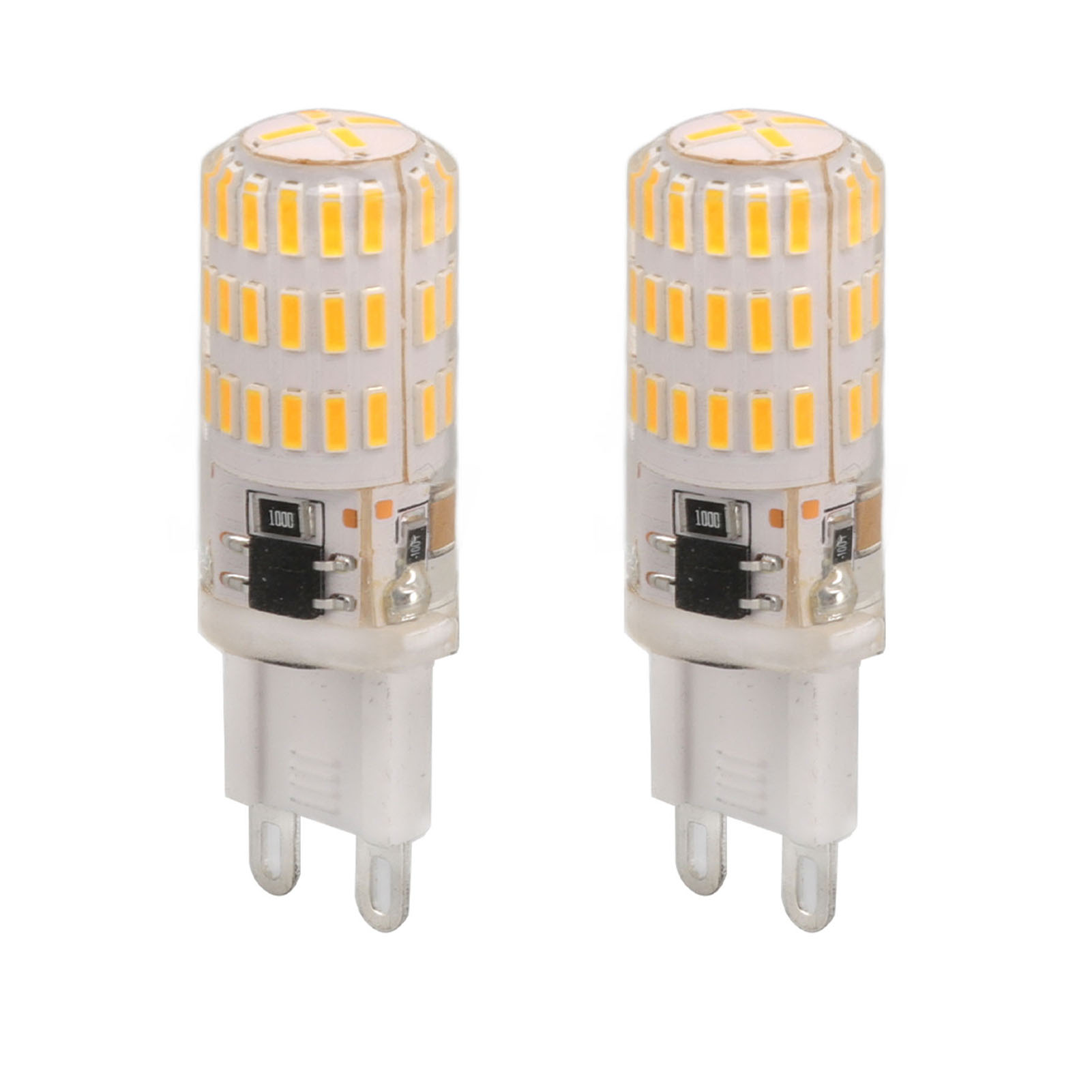 2er-pack G9 3w 3000k Warmweiße Led-lampen, 46 Leds, Dimmbar, Flimmerfrei, 220v