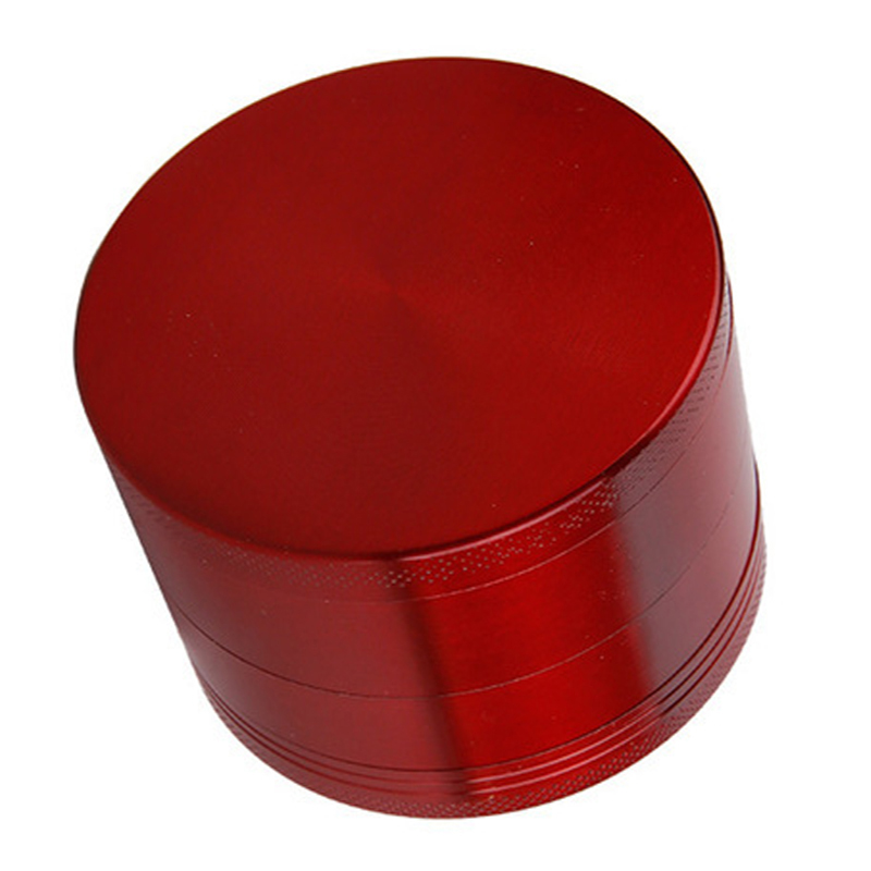 Gewürzmühle Aus Zinklegierung, 40-mm-kräutermühle, 4-lagiges Metall, Tabakmühle Für Den Hausgebrauch, Rot
