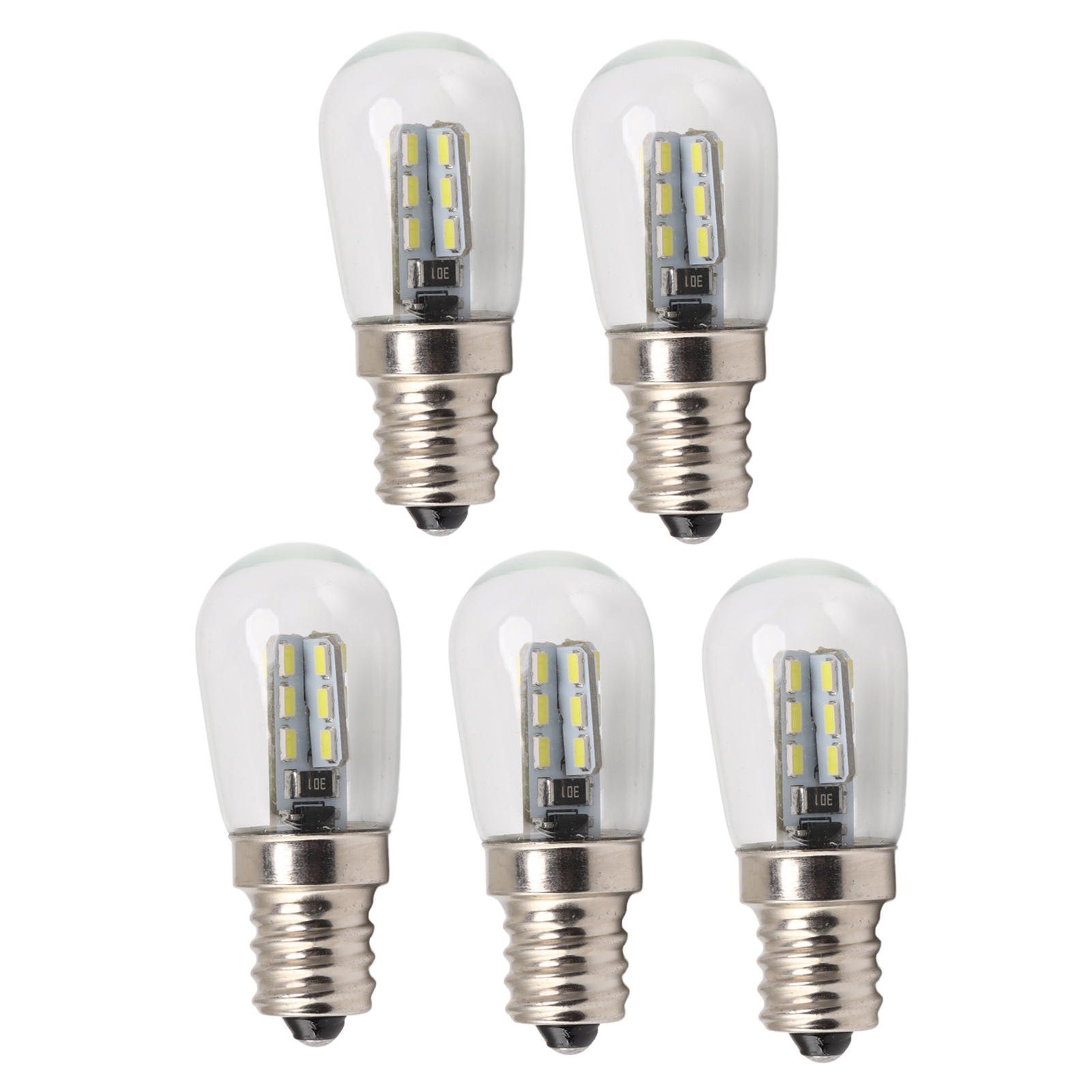 5er-pack E12-led-lampen, 120 V, Hohe Helligkeit, Kaltweiß, 24 Led-kühlschranklampen, Kühlschrankbeleuchtung