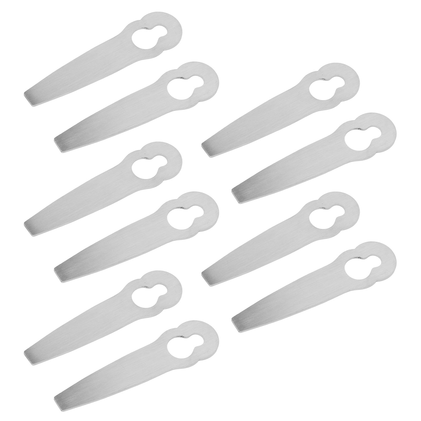 Packung Mit 10 Metall-rasenmähermessern, Ersatzmesser Für Polycut 2 2 Und Fsa 45, Hochleistungs-rasentrimmer, Kompatibles Zubehör, Langlebiger Stahl, 180 Mm.