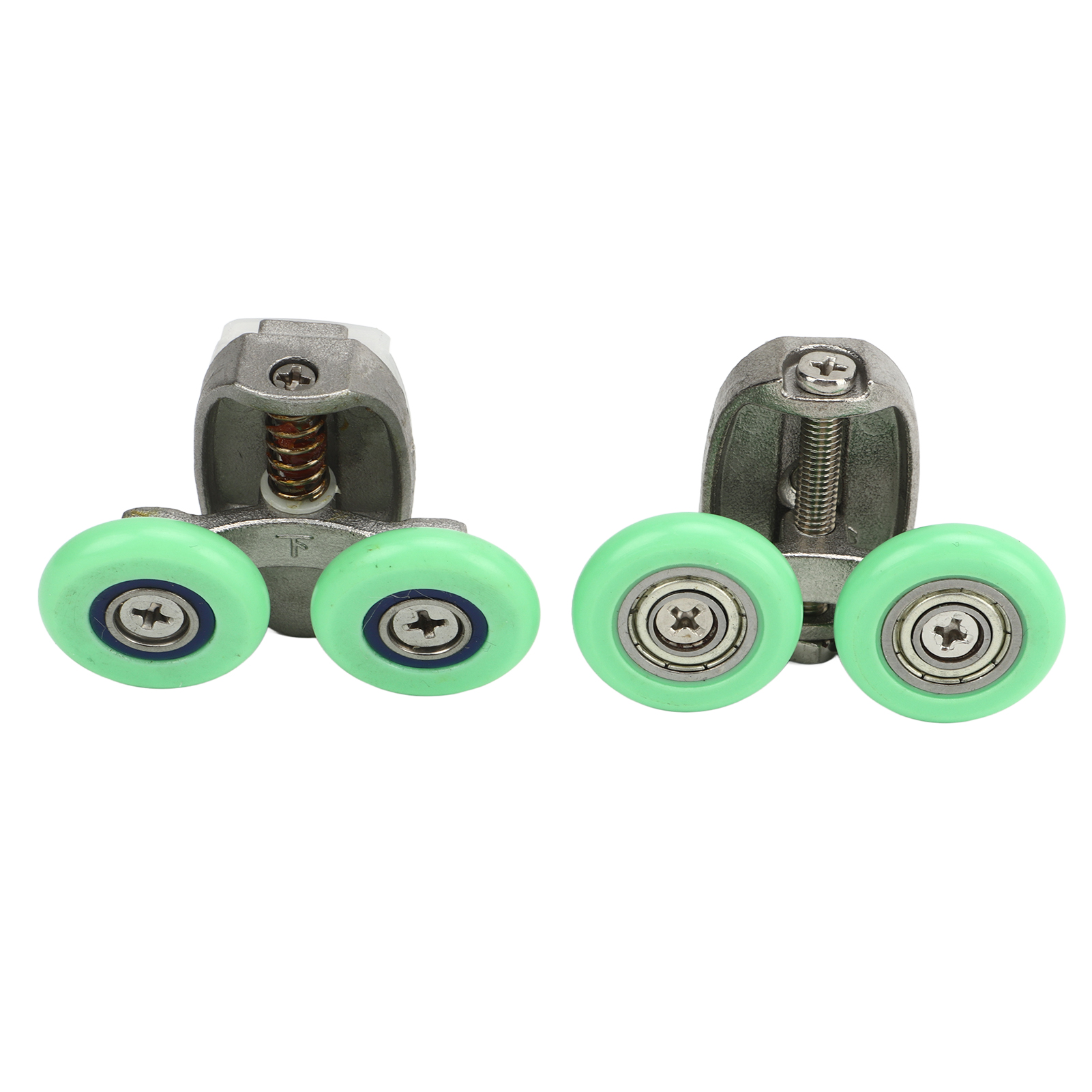 Set Mit 2 Grünen Rollen Für Schiebetüren Aus Glas In Duschen, Obere Und Untere Führungsrollen, Badezimmer-schiebeschiene