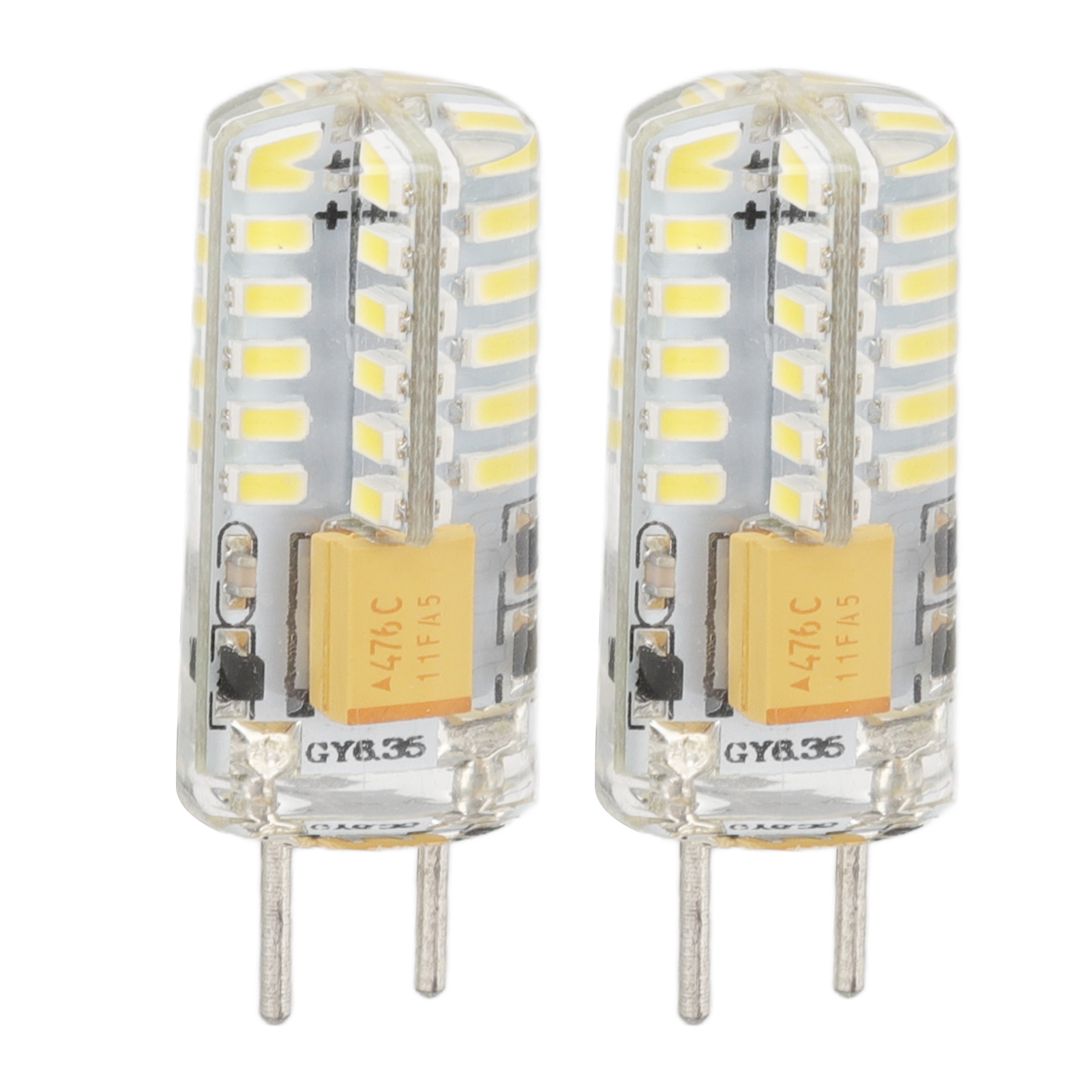 Gy6.35 3w 48 Led-lampe, 6000k Kaltweiß, Energiesparlampe Für Kronleuchter Und Tischlampen, 12v, 2er-pack, Augenschutz