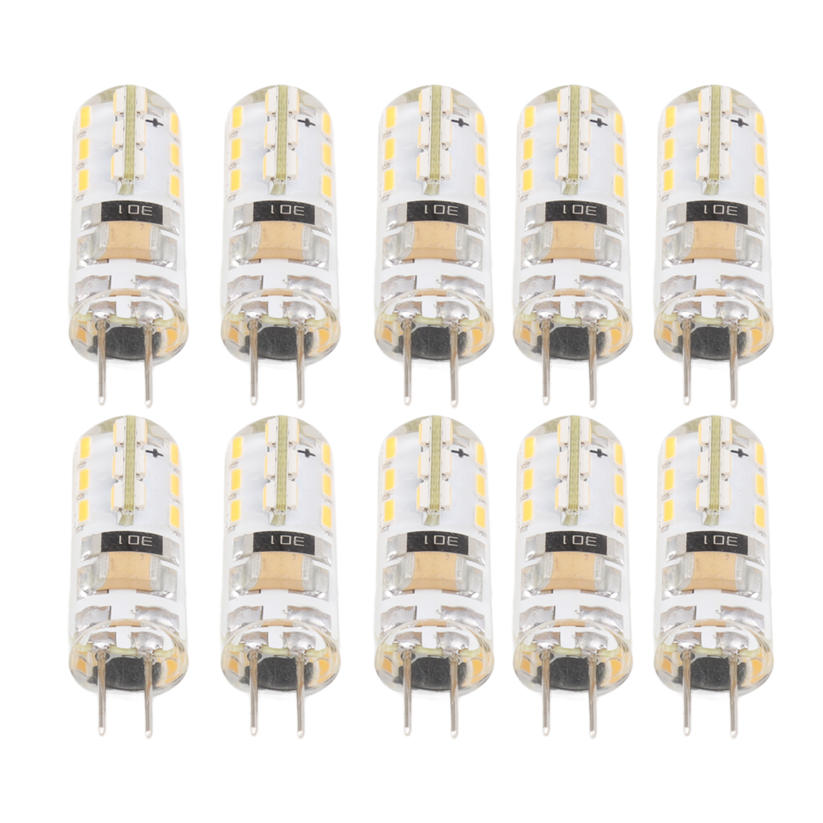 10er-pack G4-led-lampen Mit Doppelstiftsockel, 1,5 W, 110 V Ac, 110 Lm, Silikon, Außenbeleuchtung Für Garten Und Hof, Warmweiß (3000 K)