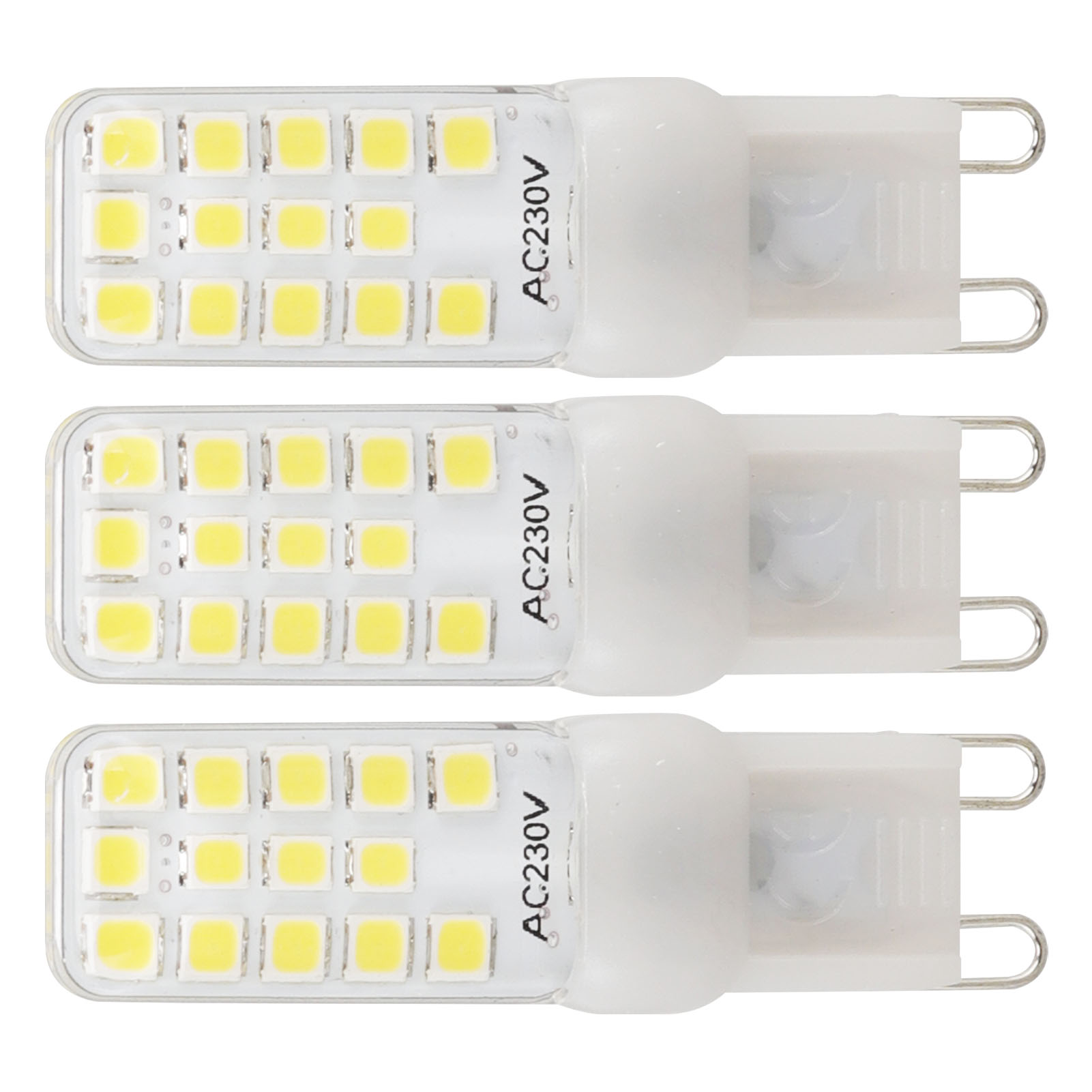 3er-pack G9 5w Dimmbare Led-lampen, Kaltweiß 6000k, 450lm, 220v Für Kronleuchter Im Innenbereich