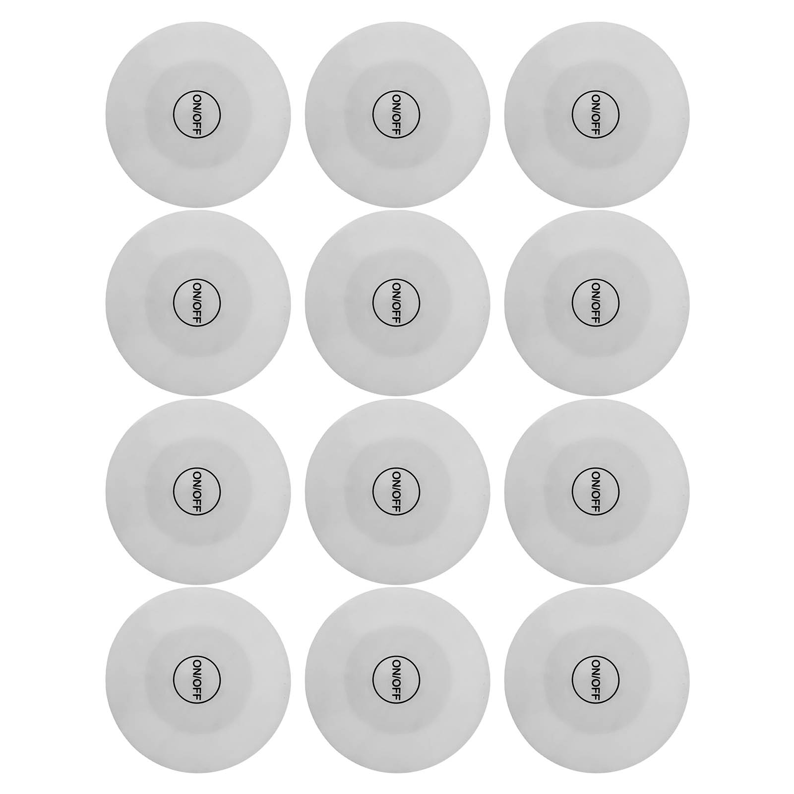 Set Mit 12 Farbenfrohen Led-leuchtuntersetzern, Leichte Deko-aufkleber Mit Kleberückseite Für Bars