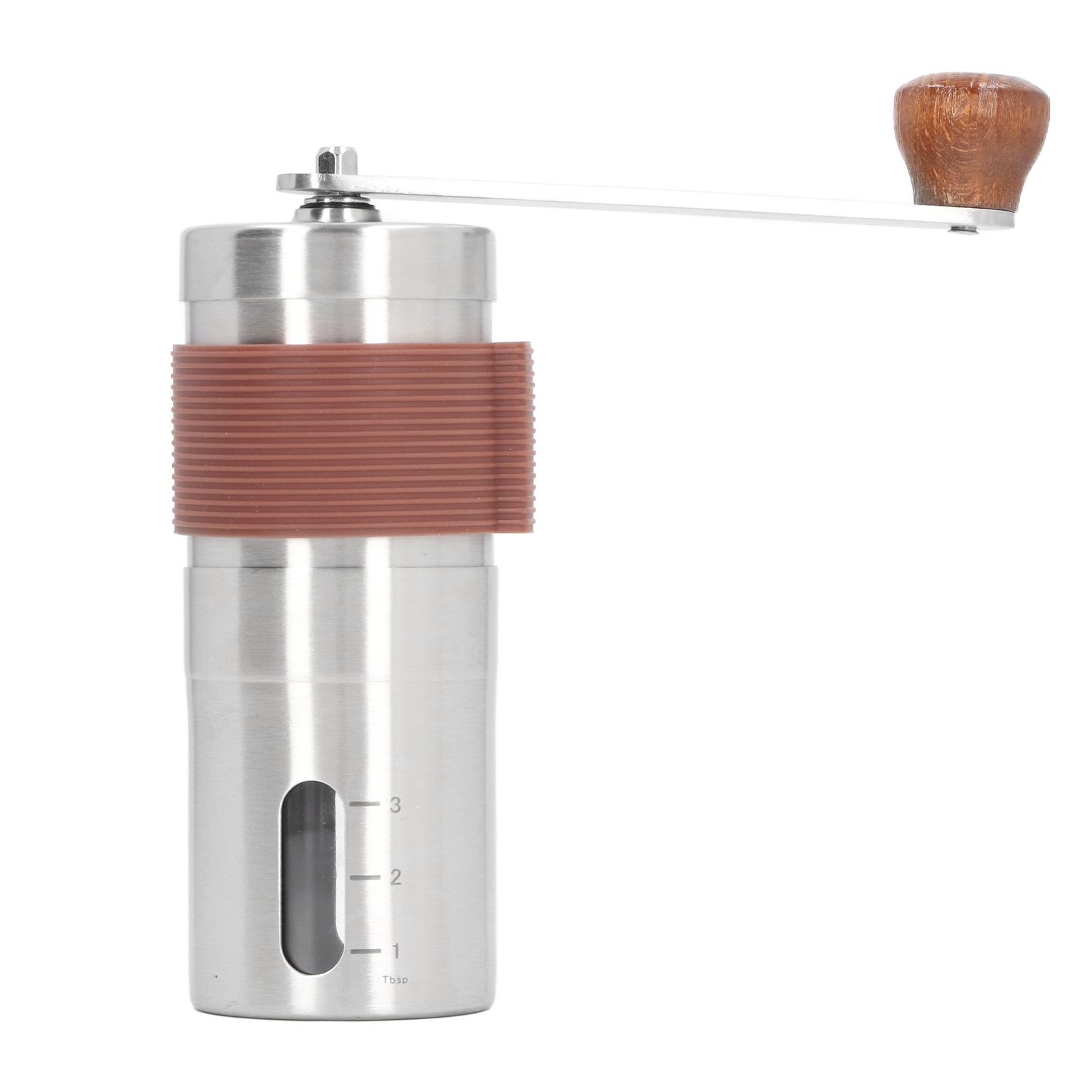 Tragbare Manuelle Kaffeemühle Aus Edelstahl, Mini-keramik-bohnenmühle Für Camping, Küche, Büro, Braun