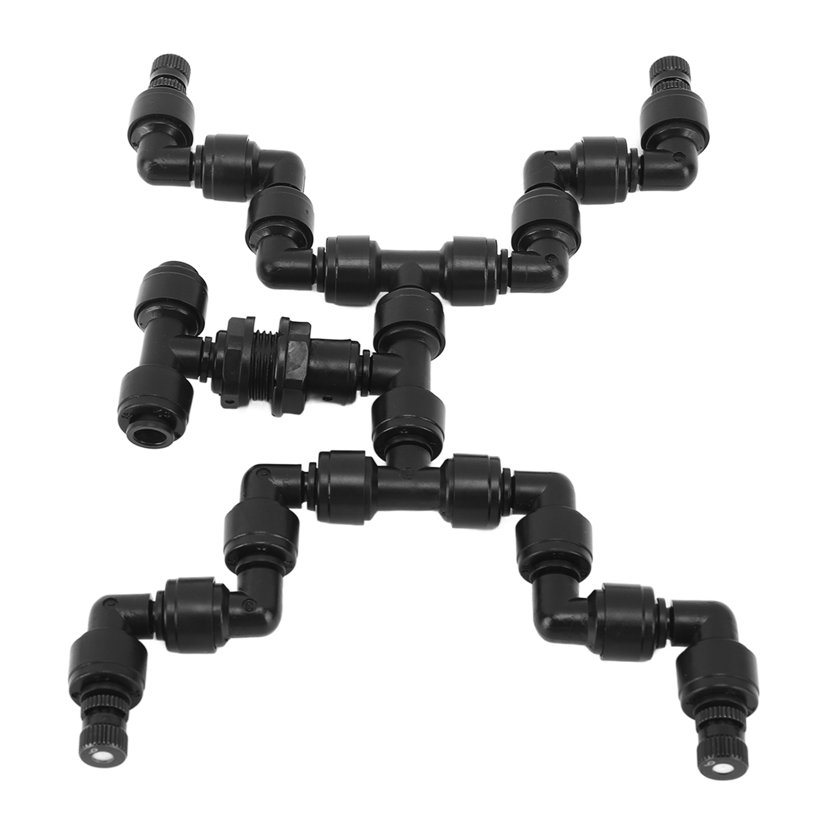 360° Verstellbarer Vernebler Für Gewächshäuser, Reptilien Und Tiere, Nebelkühlsystem, 4 Schwarze Düsen, Luftbefeuchter Für Pflanzen Und Terrarien