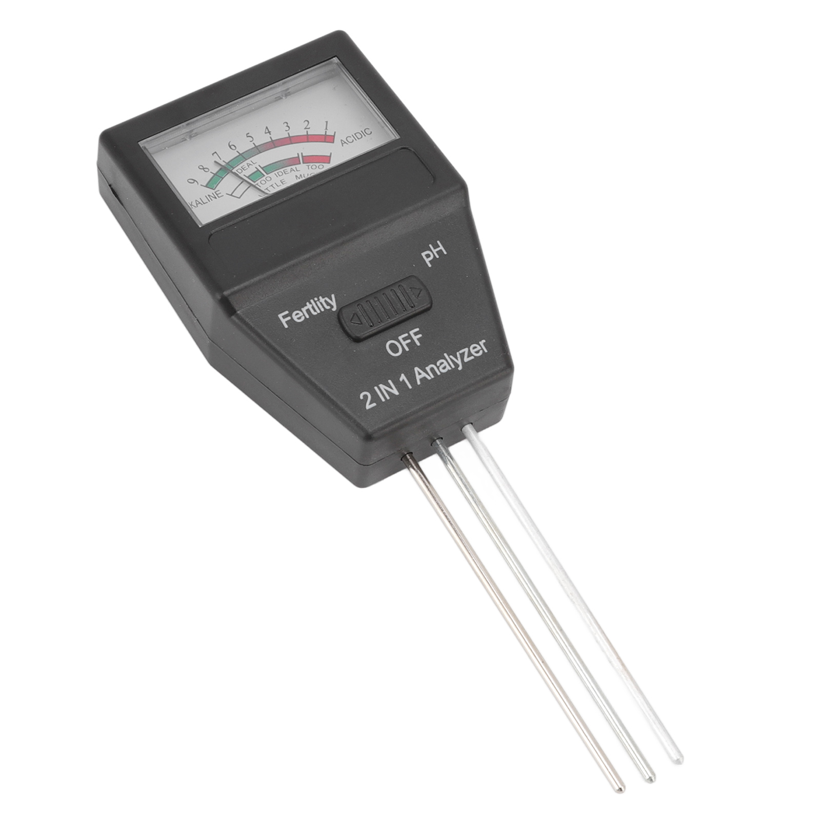 2-in-1 Ph- Und Fruchtbarkeitstester Für Den Boden Mit 3 Sonden, Für Garten, Rasen, Landwirtschaft, Innen- Und Außenbereich