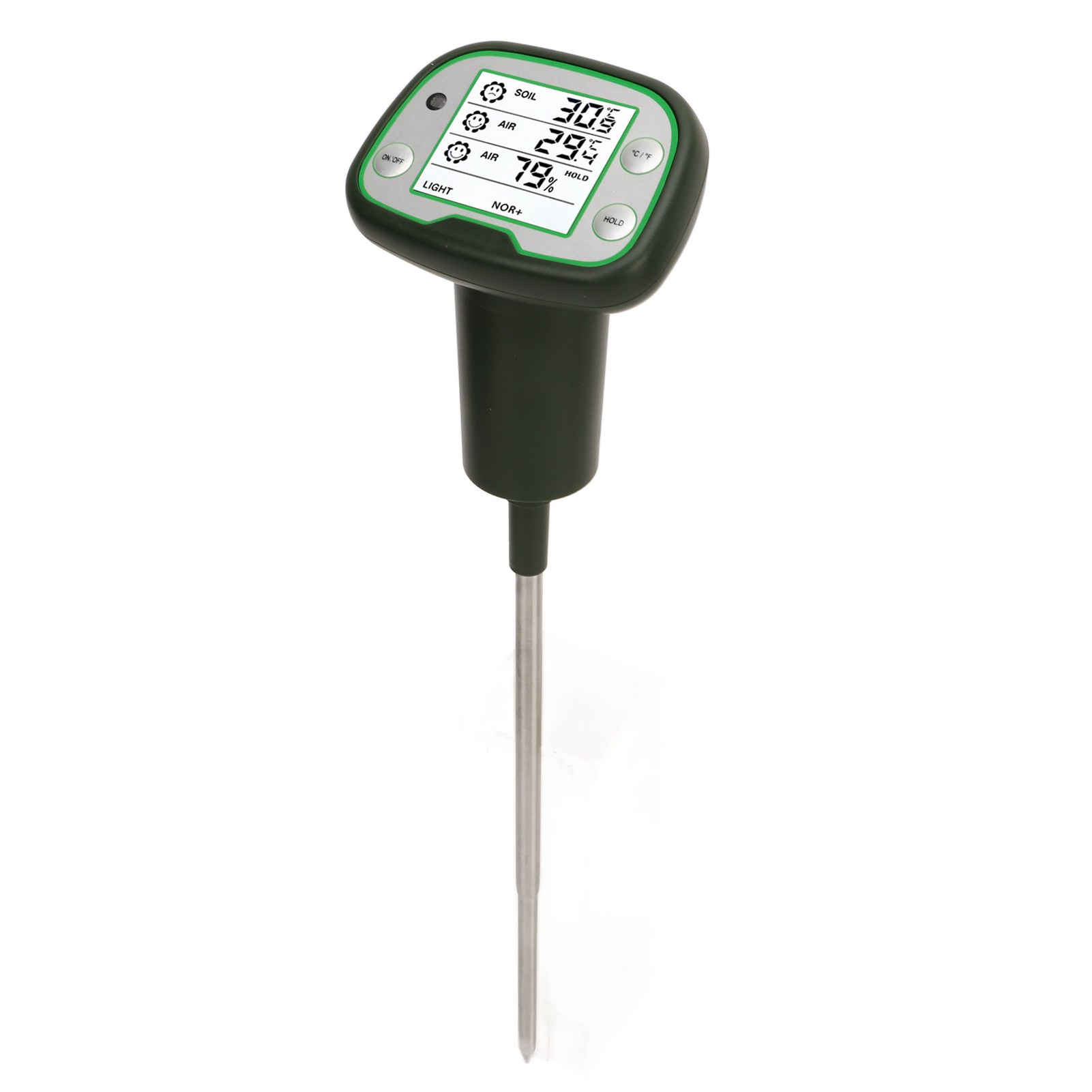 4-in-1 Bodendetektor Mit Display, Hoher Genauigkeit, Digitaler Sonde Für Gartenbau Und Landwirtschaft, 100-mah-akku, Datenhaltefunktion, Pflanzenmessgerät.