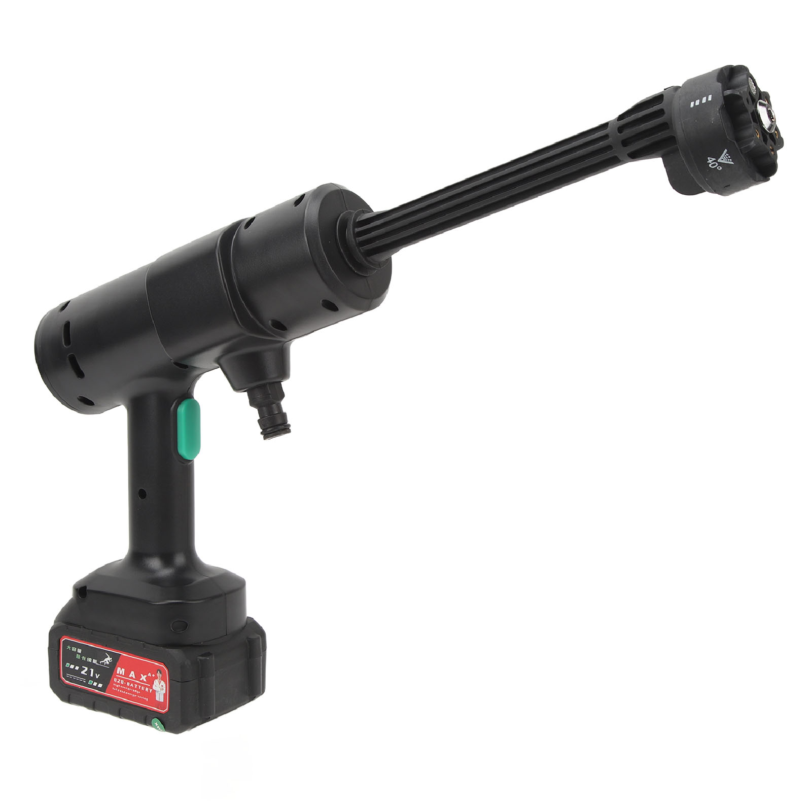 6-in-1 Akku-hochdruckreiniger Mit Sprühdüse, Eu-stecker 100–240 V, 12000 Mah, 2,4 Mpa, Leistungsstarker, Tragbarer Reiniger Für Zäune Und Gärten, Schwarz
