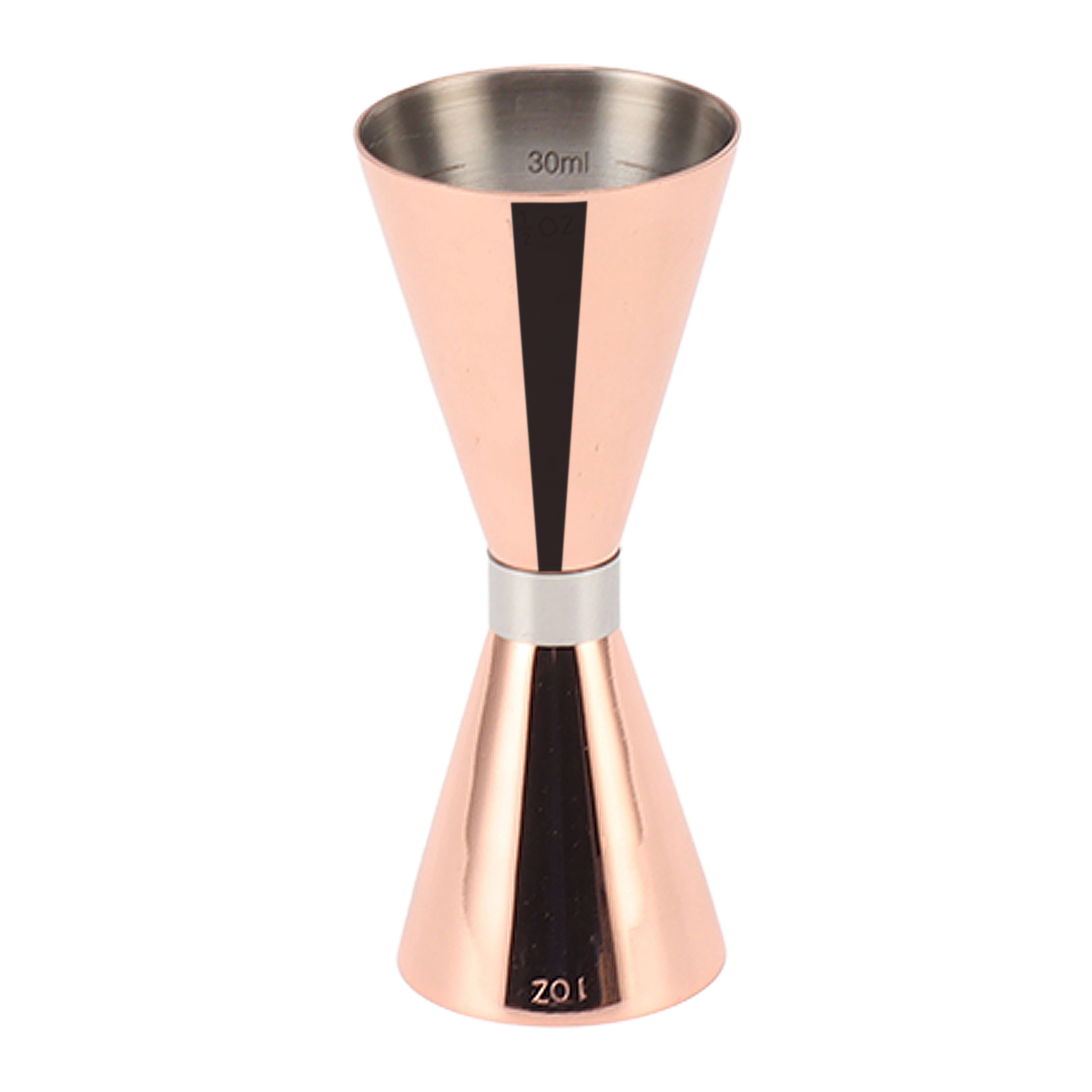 Doppelter Cocktail-jigger, Messlöffel Aus Edelstahl 304 Mit Skala Für Heimpartys, Roségold