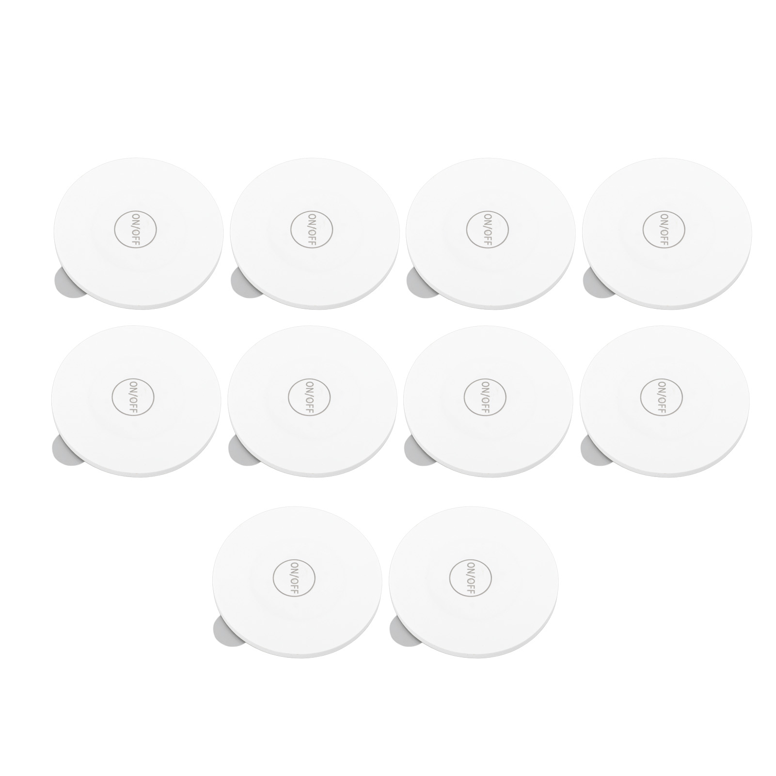 Set Mit 10 Led-leuchtuntersetzern, Leuchtflaschenaufklebern, Bar- Und Hochzeitsbeleuchtung, Farbenfroh, 8 Segmente, 6 Cm