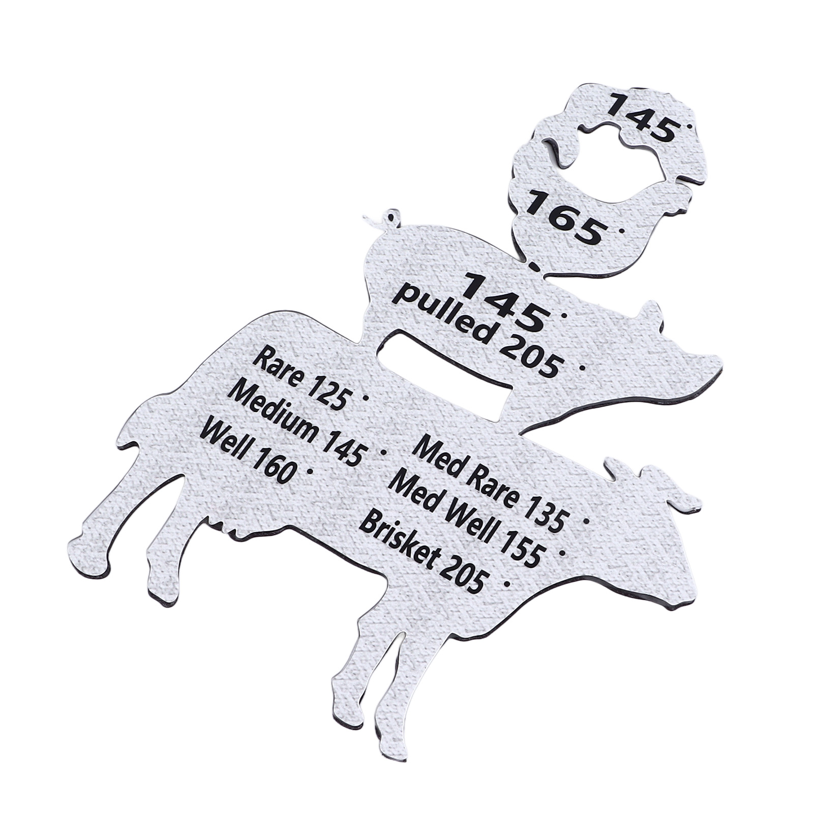 Magnetisches Fleischthermometer Mit Integrierter Garzeitenanzeige Für Tiere, Acryl, Rind, Schwein, Huhn, Fisch, Grillzubehör