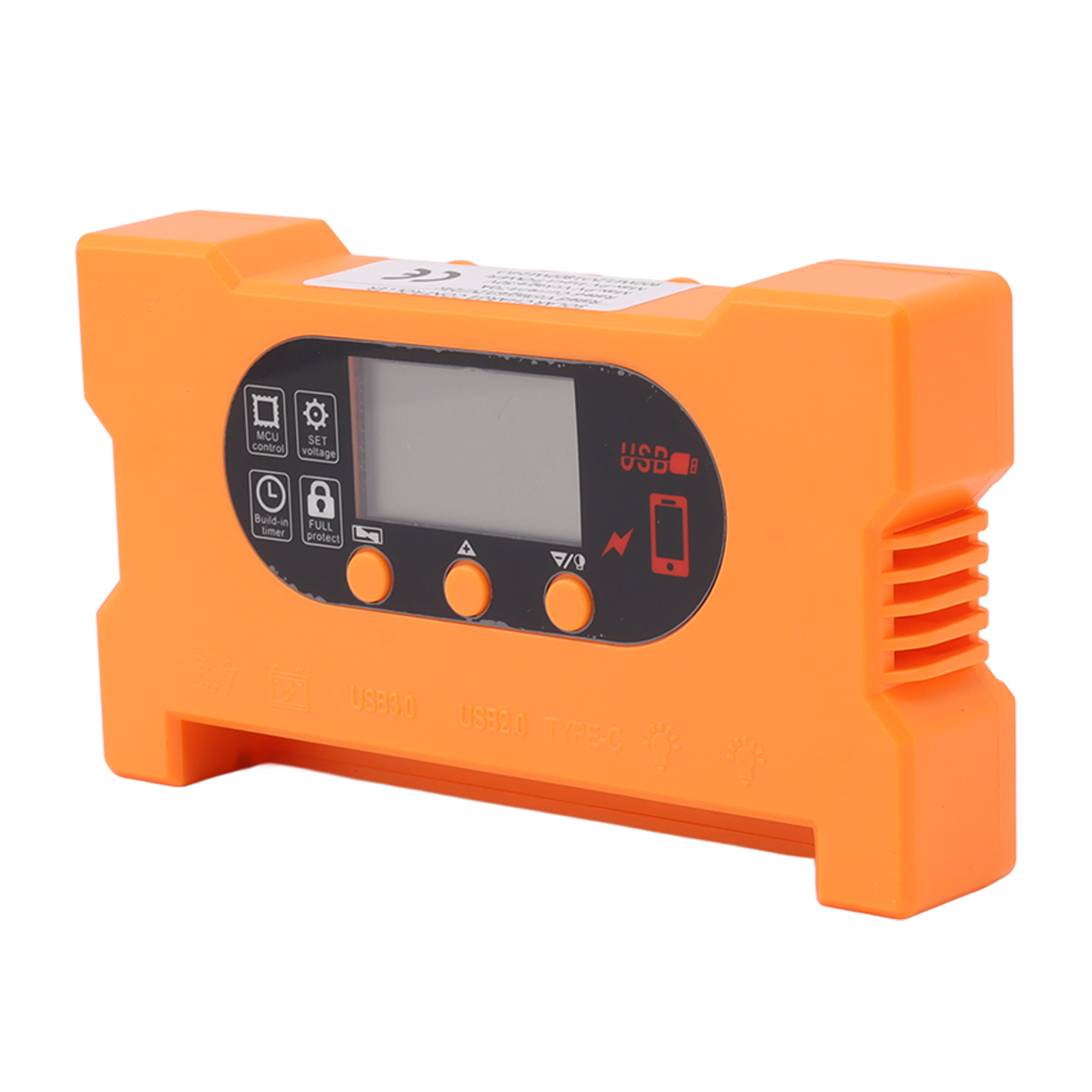 70-a-solarladeregler, Zwei Usb-typ-c-schnellladeanschlüsse, 12-v-/24-v-batterieentladeregler, Intelligentes Photovoltaik-ladegerät