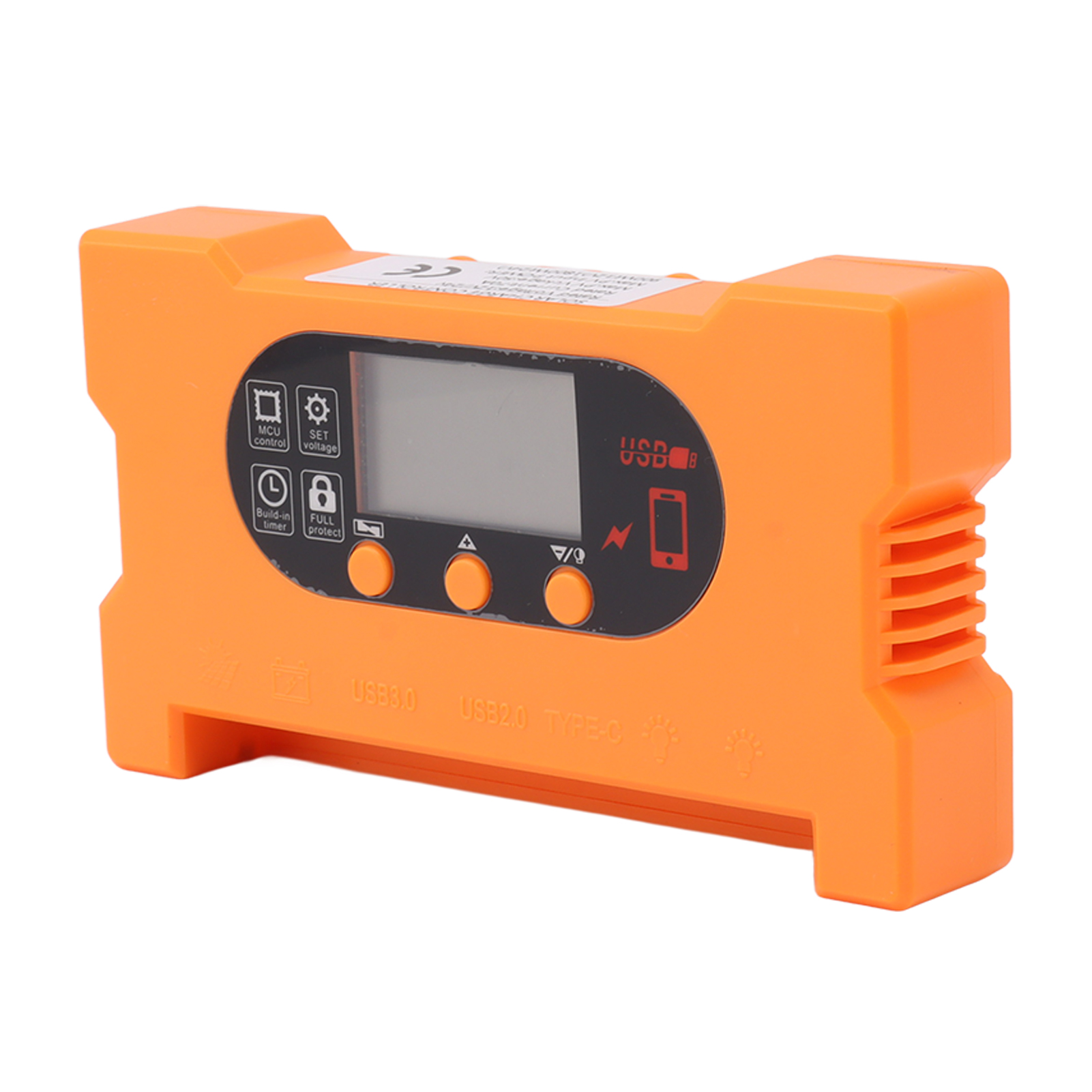 50a Typ C Solar-laderegler, Schnellladung, Kurzschlussschutz, Automatische Batterieerkennung, Photovoltaik-panel-controller Mit Usb-c-erkennung.