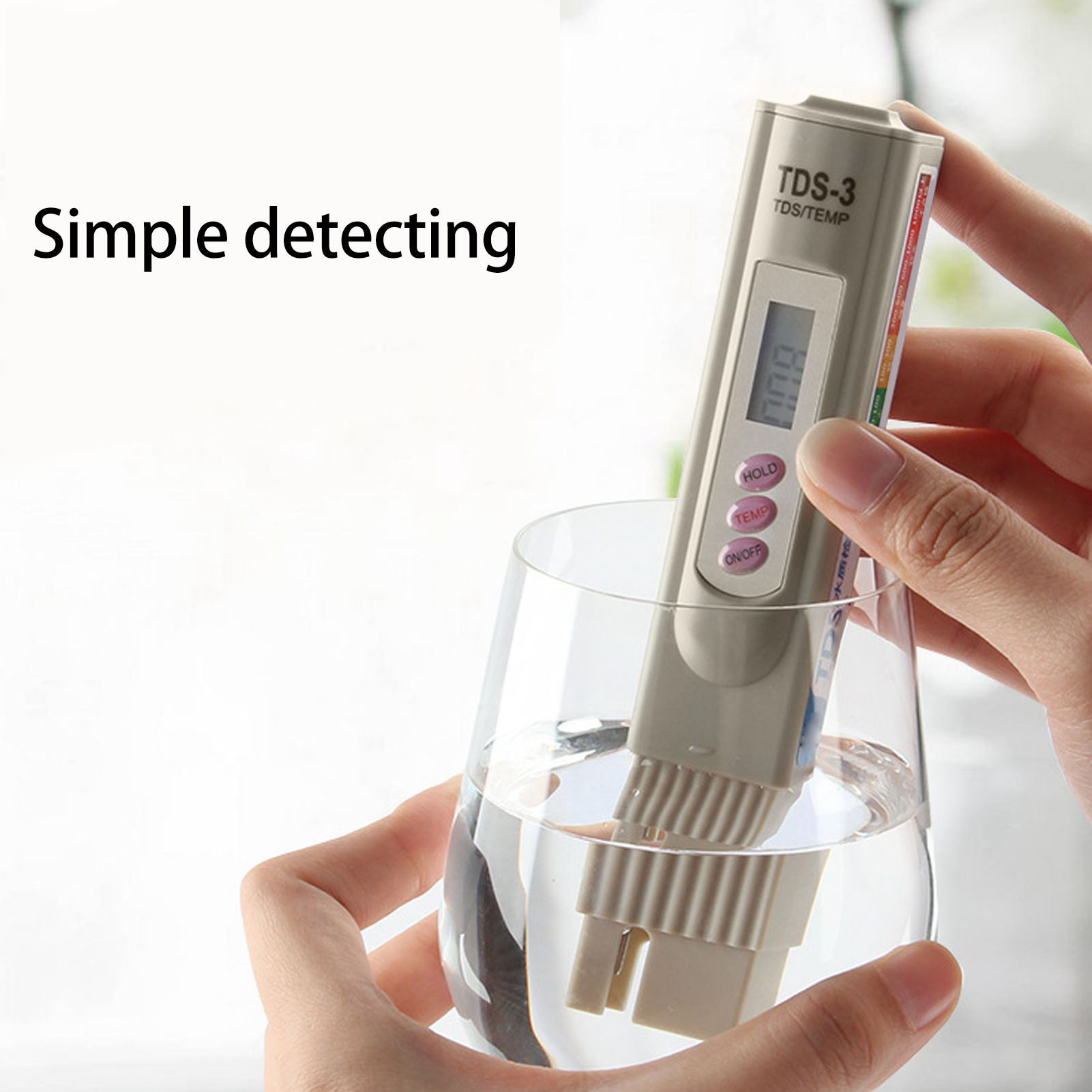Tragbarer Grauer Digitaler Tds-wasserqualitätstester Mit 3 Tasten Und Digitalanzeige Für Aquarien