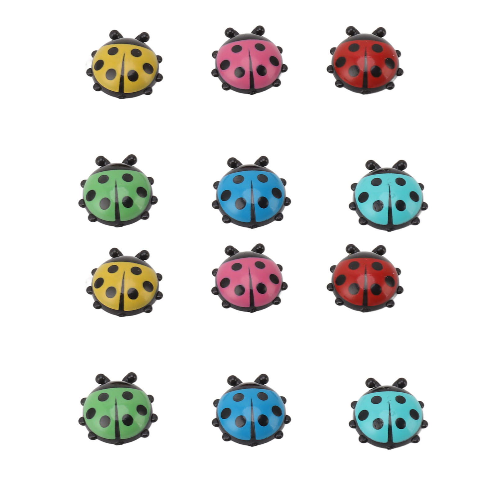 12 Marienkäfer-kühlschrankmagnete Aus Kunstharz, Niedliche Cartoon-dekoration Für Küche Und Zuhause, 12er-set, Dekorative Kühlschrankmagnete