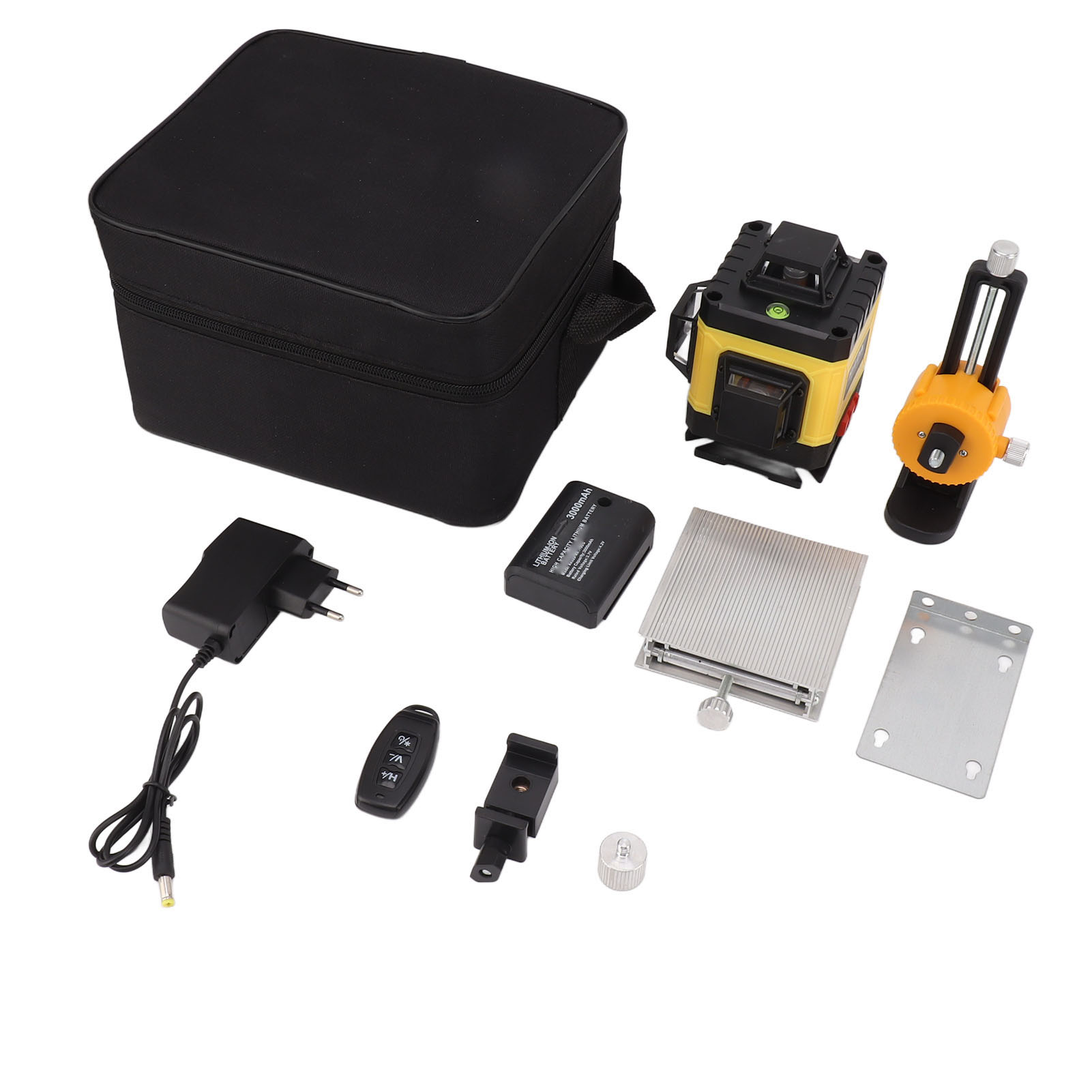 4d-laser-nivelliergerät, 16 Linien, 360°-kreuzstrahl (grün), Nivelliergerät Für Böden Und Fliesen, Schutzart Ip54, Horizontal Und Vertikal, Eu-stecker 110–240 V