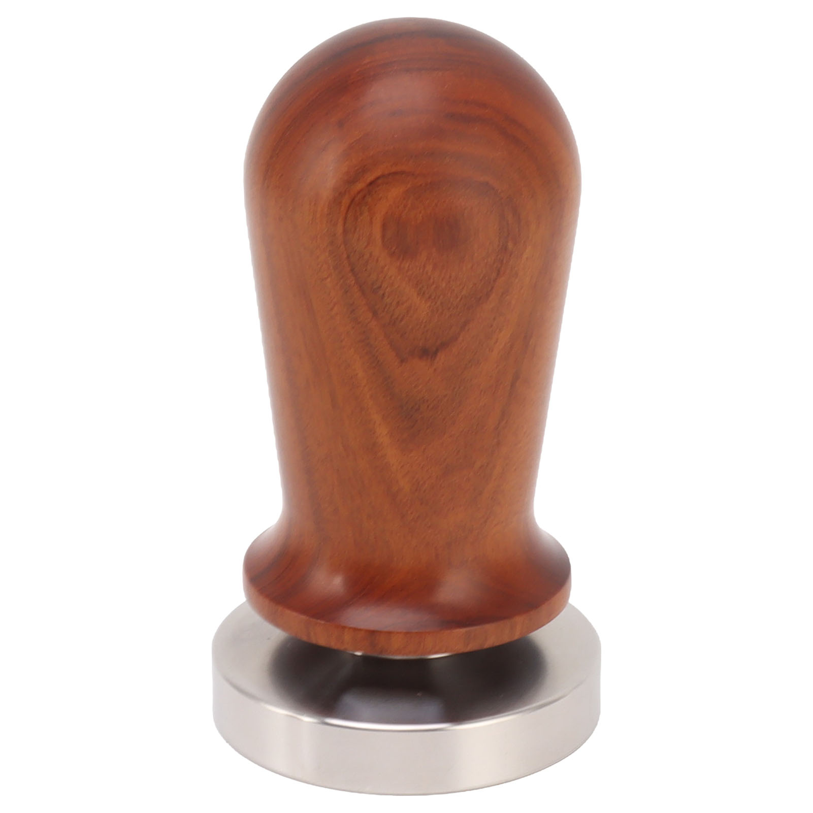 Kaffeetamper Mit Flachem Edelstahlfuß, Holzgriff, Kaffeepulverpresse, 53 Mm / 2,1 Zoll Tamperwerkzeug