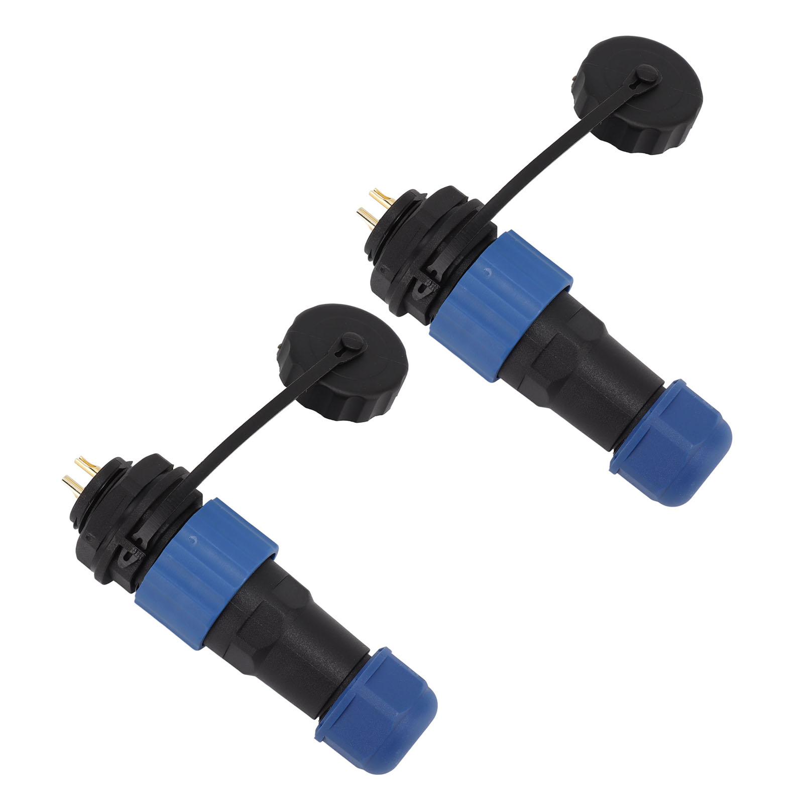 Zweiteiliger Wasserdichter Sd16-steckverbinder (ip68), Buchse, Stecker, G3/8-gewinde, Überwurfmutter, 2 Pins, Für Die Luftfahrt