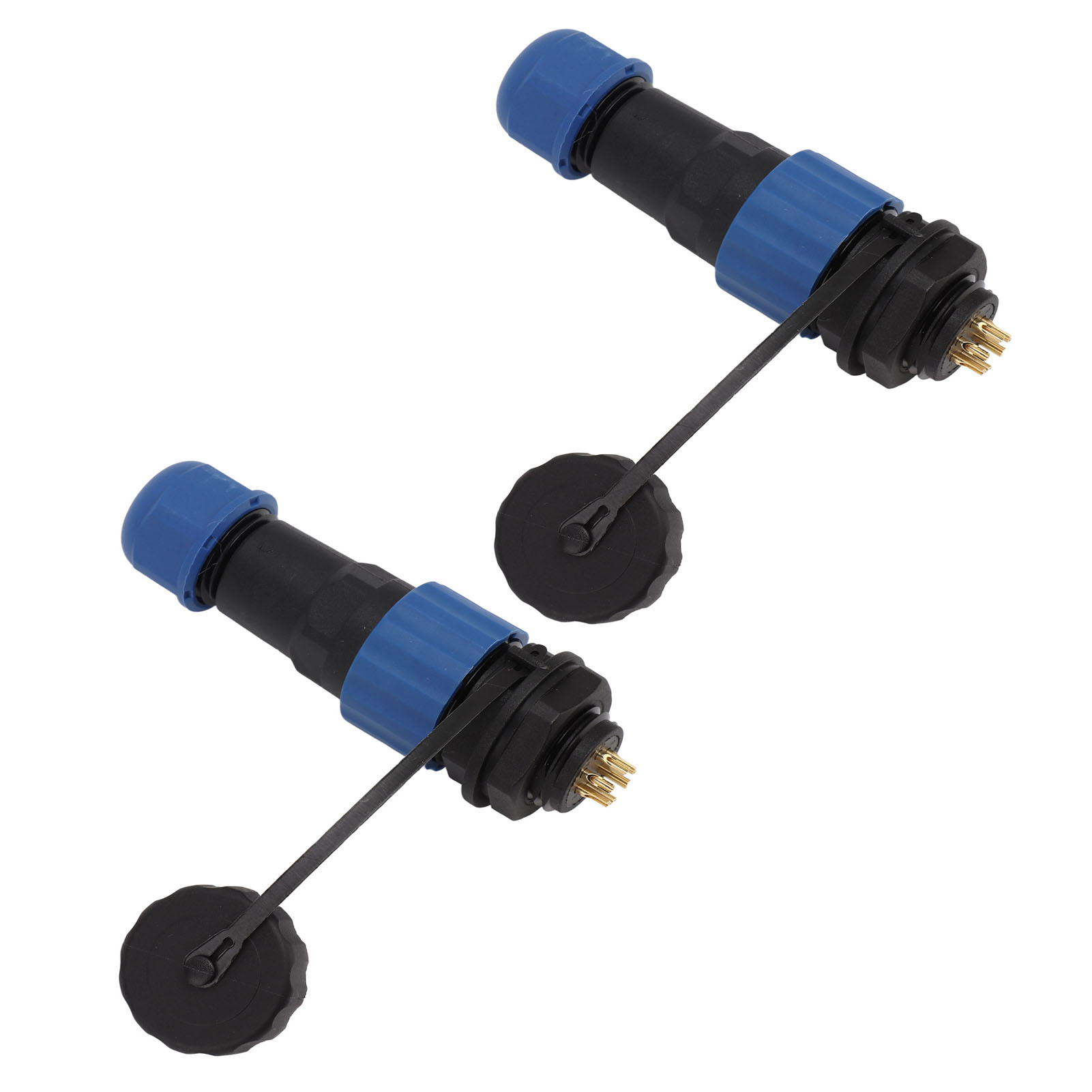 Sd16 Ip68 Wasserdichter Luftfahrtstecker, 2-teiliges Set, Buchse Und Stecker, G3/8 Gewinde, 6-polig Mit Überwurfmutter