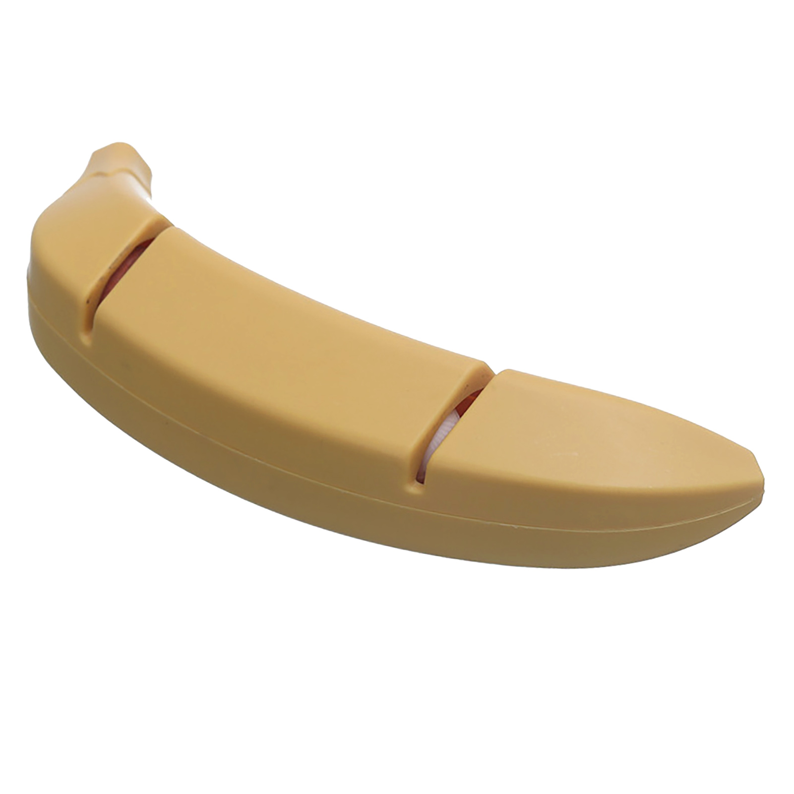 Messerschärfer Mit Zwei Schlitzen Für Küchenmesser, Klingenschärfwerkzeug, Dekoratives Bananen-design, Gelb, Standardgröße